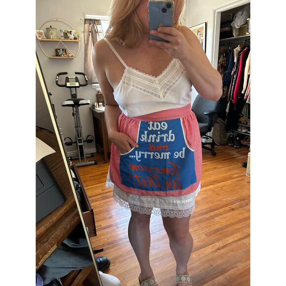 Vintage half apron with pockets - Picture 7 of 8